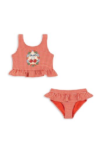Dvojdielne detské plavky Konges Sløjd SOLINE BIKINI červená farba, KS102495