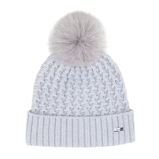 Dámska čiapka s lesklým brmbolcom – štýlová elegancia na zimu 101-HF-105-8