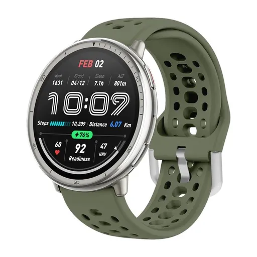 HOLE Silikónový remienok pre Amazfit Active 2 tmavozelený