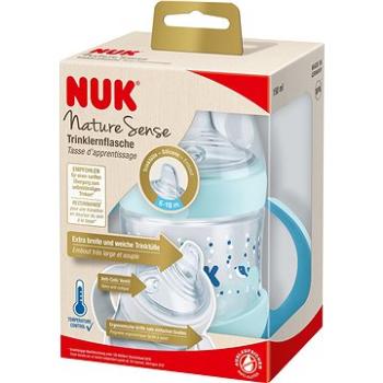 NUK fľaštička na učenie Nature Sense s kontrolou teploty 150 ml tyrkys