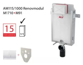 Set modul 3v1 Alcadrain AM115/1000 tlačidlo biele M370 Renovmodul AM115/1000-3:1 AM115-3:1
