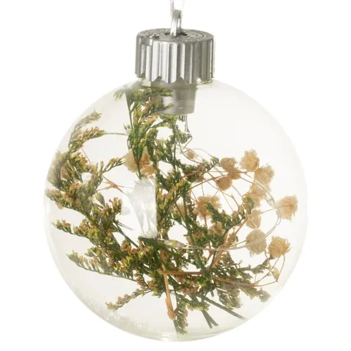 ArtFir Vianočná dekorácia GUĽA 355 | sklenená transparentná 8 cm