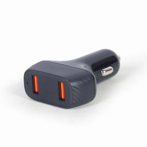 GEMBIRD Nabíjačka do auta, 2x USB, rýchlo-nabíjačka, QC3.0, 36 W, čierna