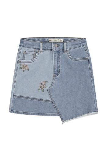 Dievčenská rifľová sukňa Levi's MASH UP SKIRT mini, rovný strih, 3EM271