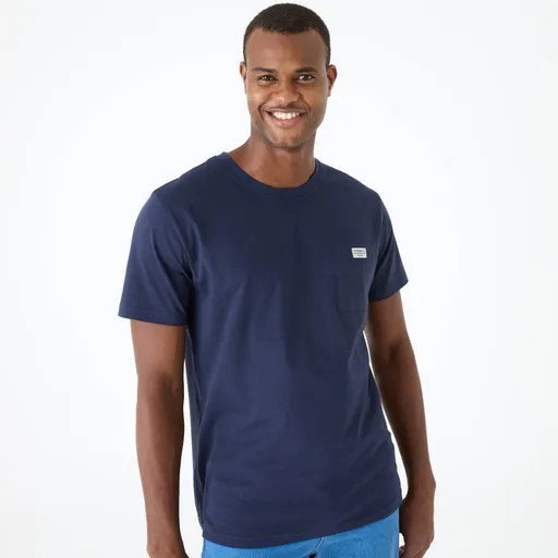 Jednofarebné tričko s vreckom a krátkymi rukávmi