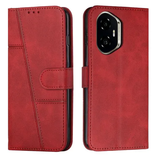 STITCHED Peňaženkový kryt pre Honor 400 5G červený