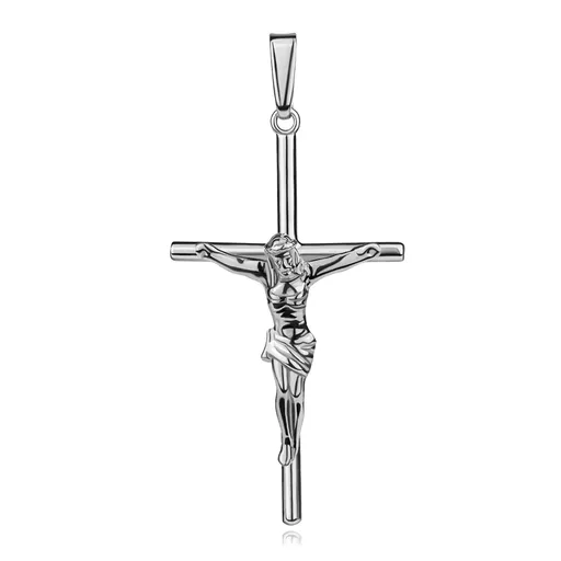 Strieborný prívesok 925 kríž s postavou Krista
