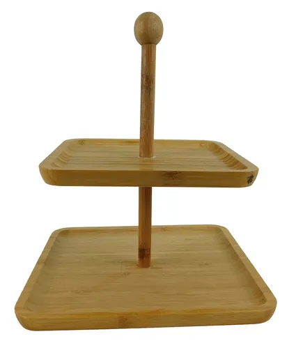 MAKRO - Etažérka 2-poschodová, bambus