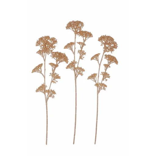 Set umelých vetvičiek Champagne, 3 ks, 52 cm