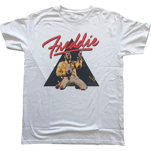 Freddie Mercury tričko Triangle Biela M