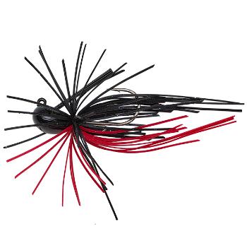 Savage gear skirt flirt jig sinking black red - 6 cm 4 g