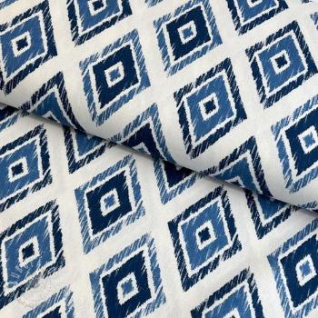 Dekoračná látka premium Rhombus navy