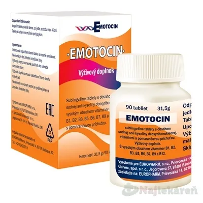 EMOTOCIN na posilnenie imunity, s pomarančovou príchuťou 90tbl
