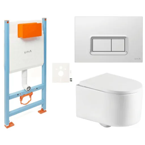 Závesný wc set SAT Tornado do ľahkých stien / predstenová vírové SIKOVSTOR72680