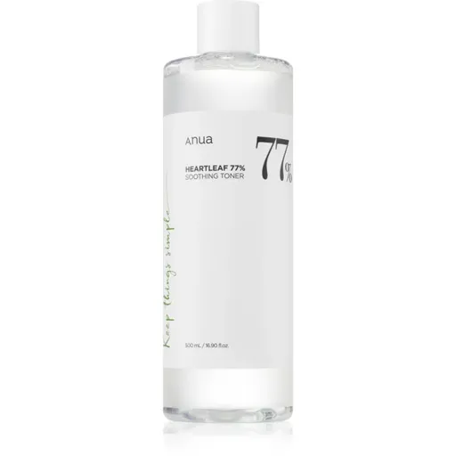 Anua Heartleaf 77% Soothing Toner čistiace a upokojujúce tonikum pre obnovu kožnej bariéry 500 ml