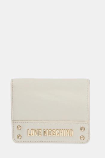 Peňaženka Love Moschino dámska, béžová farba, JC5703PP1