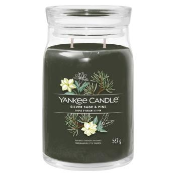 YANKEE CANDLE Signature Vonná sviečka veľká 2 knôty Silver Sage & Pine 567 g