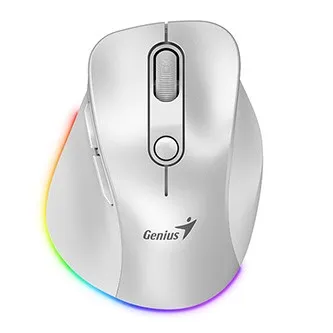 Myš bezdrátová, Genius Ergo 9000S Pro 31030039400, bílá, optická, 2400DPI