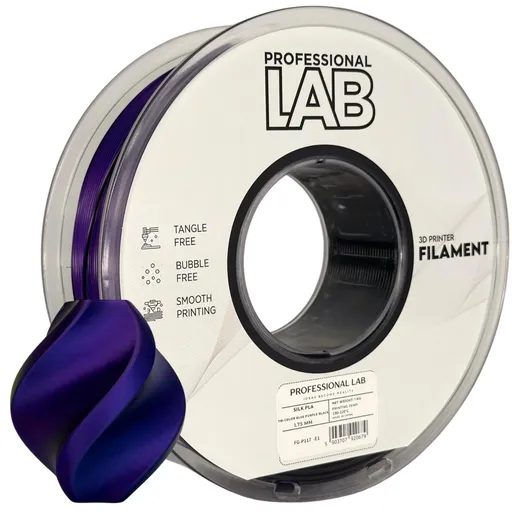 Silk PLA Tri Color blue purple black | Prof. Lab