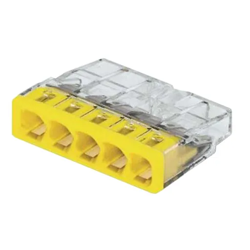 Svorka Wago 2273-205 5x0,5-2,5mm2 transparentná/žltá