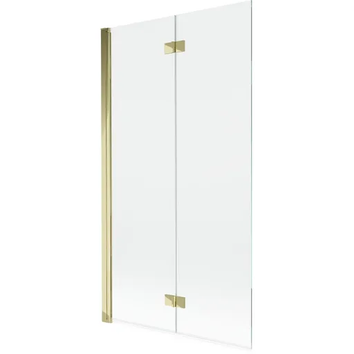 MEXEN - MIST vaňová zástena 100x150 cm 6mm 2-s, zlatá, číra, ľavá 8A9-100-002-50-00-L