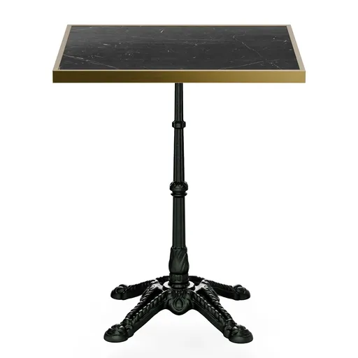 Blumfeldt Patras Lux, bistro stôl, mramorová stolová doska, 60 x 60 cm, podstavec z liatiny