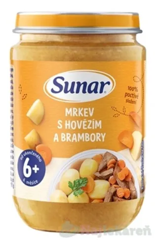 Sunar Mrkva s hovädzím a zemiaky 6+ 190 g