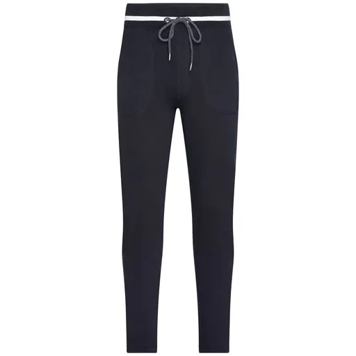 James & Nicholson (Daiber) Pánske tepláky s kontrastným pruhom JN780 - Tmavomodrá / biela | XL