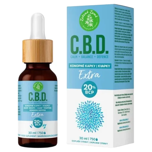 ZELENÁ ZEMĚ C.B.D. Konopné kvapky s BCP Extra 30 ml