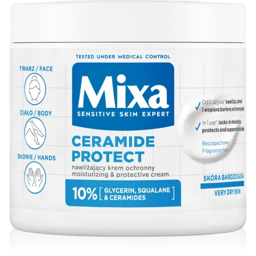 Mixa Ceramide Protect regeneračný telový krém pre citlivú pokožku 400 ml