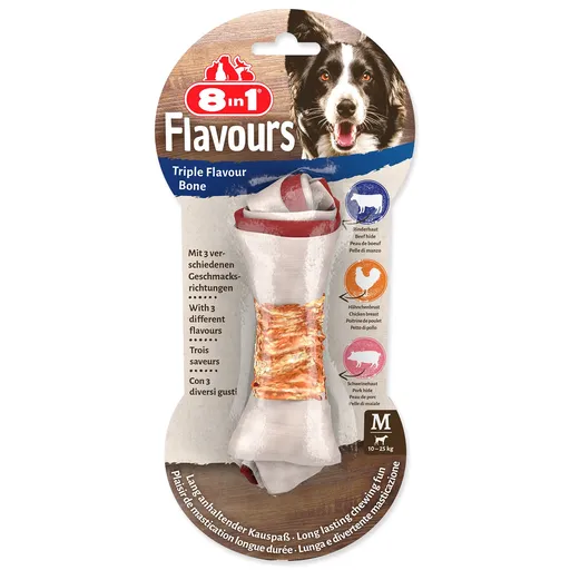8in1 Triple Flavour M Doplnkové krmivo pre dospelých psov 65 g