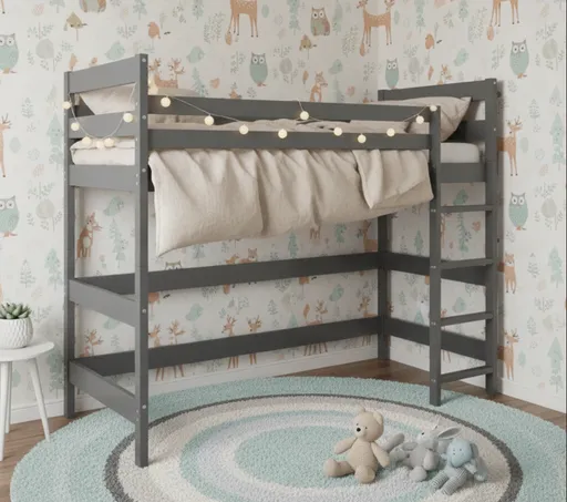 BMS Vyvýšená posteľ ANTRESOLA | grafit 90 x 200 cm