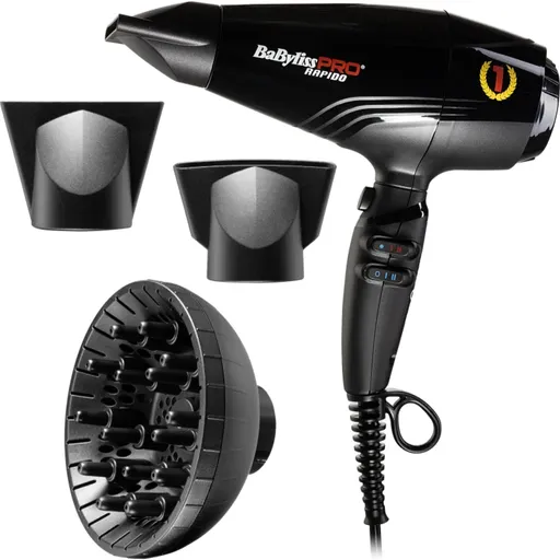BaByliss PRO Rapido BAB7000IE fén na vlasy Light Black 1 ks