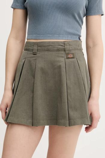 Sukňa Dickies zelená farba, mini, áčkový strih, DK0A4Z87MGR1