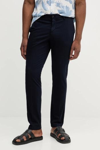 Nohavice Hackett London tmavomodrá farba, strih chinos, HM2100007R