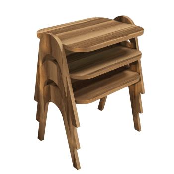 Skladací stôl Paris Walnut, 3 ks