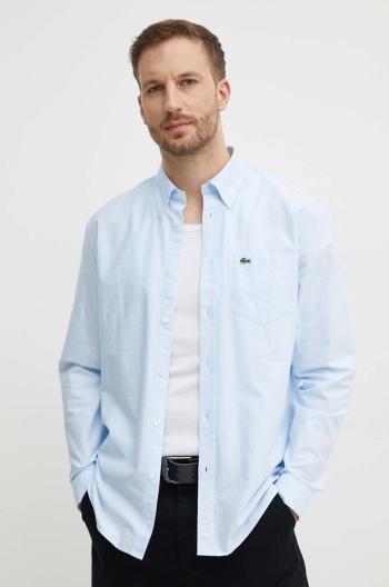Bavlnená košeľa Lacoste pánska, regular, s golierom button-down