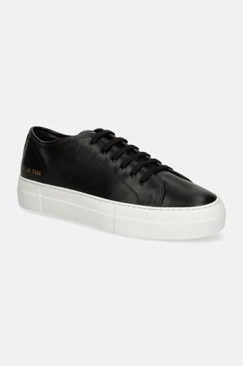 Kožené tenisky Common Projects Tournament Low Super in Leather čierna farba, 4017