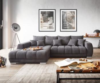Pohovka Nabor 300x230 cm Černá Levá včetně elektrické výsuvné funkce