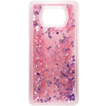 iWill Glitter Liquid Heart Case pre POCO X3 Pro Pink (DIP123_62)