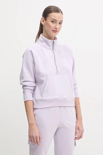 Mikina Dkny dámska, fialová farba, s nášivkou, DP5T9993