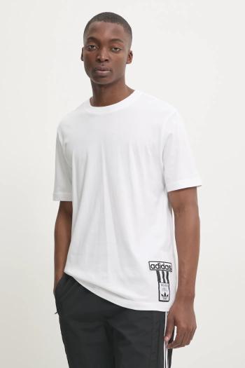 Bavlnené tričko adidas Originals Adibreak pánske, biela farba, s potlačou, JD4195