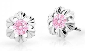 Cutie Jewellery Detské náušnice z bieleho zlata C2213-30-X-2 ružová