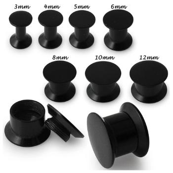 Plug do ucha s čiernym povrchom - Hrúbka: 8 mm