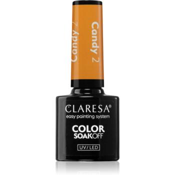 Claresa SoakOff UV/LED Color Candy gélový lak na nechty odtieň 2 5 g