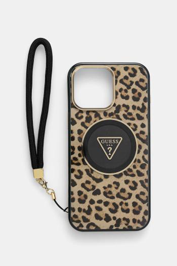 Puzdro na mobil Guess iPhone 16 Pro Max hnedá farba, GUHMP16XHLORSSW