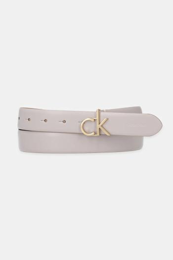 Kožený opasok Calvin Klein šedá farba, LV04F7033G