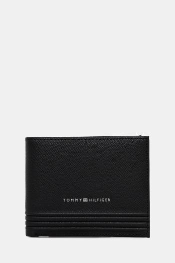 Kožená peňaženka Tommy Hilfiger pánska, čierna farba, AM0AM13258