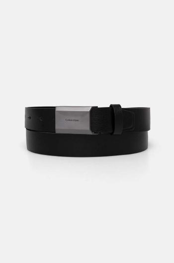 Kožený opasok Calvin Klein pánsky, čierna farba, K50K512317