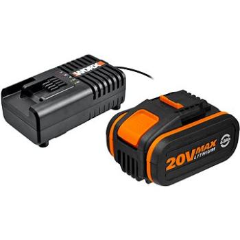 Worx 20 V/4,0 Ah akumulátor WA3553 + 2,0 A nabíjačka WA3880 (WA3604)